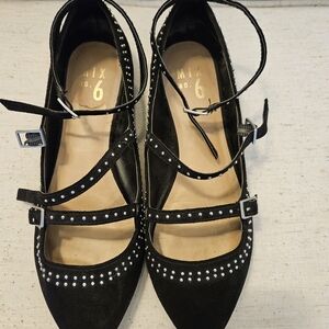 Mix No. 6 Black Studded Flats